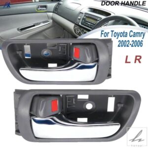 車用 インナードアハンドル 内側 フロント リア クローム トヨタ カムリ CV36 2002-2006 グレー 69206-33030LH 6920633030E 交換用部品 カスタムパーツ アク