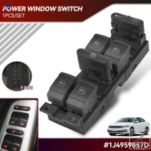 車内 運転席側 マスターパワーウィンドウスイッチボタン PASSAT B5 BORA GOLF 4 MK4 SEAT LEON TOLEDO 1J4959857D 1J4959857B 部品 カスタムパーツ