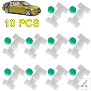 10個 車サイドドア 内装モールディングストリップ トリムクリップ グロメット付き BMW 3シリーズ E46 OE# 51138231130 カーアクセサリー 部品 カスタムパー