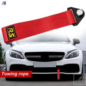 牽引ロープ レーシングカー 汎用牽引アイストラップ 牽引バンパーフック バートレーラー 高強度ナイロン牽引ストラップ ネジとナット付き部品 カスタムパー