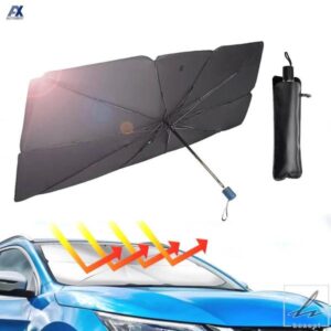 車用折りたたみ式ポータブルサンシェード傘フロントガラスカバーバイザーUVカットフロントガラスパラソルサンシェードインテリアアクセサリー 部品 カスタム