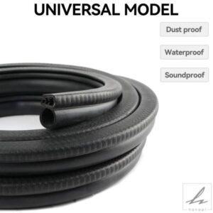 10フィートの車用ゴムシールストリップ ドアトリム ウェザーストリップ EPDM シーリング サイドPVCバルブ付き 防塵 ノイズ遮断 自動車アクセサリー 部品 カ