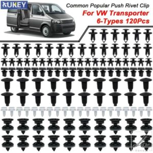 120 X 車 トリムライニングクリップ バンパーリテーナー 自動車エンジン アンダートレイカバー VW トランスポーター T4 T5 T6 ファスナー プラスチックプッ