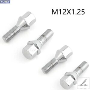 車用M121.25 ホイールスタッド ラグボルト シルバー 28MM トラックパーツツール ジープ レネゲード チェロキー コンパス クライスラー 200 ダッジ ダート用
