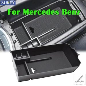 車用アームレスト収納ボックス メルセデスベンツ C GLCクラス W205 C180 C200 C260 C300 GLC200 GLC260 GLC300 センターコンソールトレイパレット 部品カス