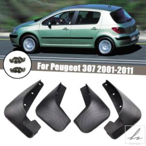 車用 マッドフラップ プジョー 307 3ドア 5ドア ハッチバック ハッチ 4ドア セダン 2001-2011 マッドフラップ スプラッシュガード マッドフラップ マッドガ