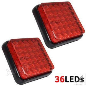 汎用 24V リアバンパー フォグ ランニングライト スーパーブライトレッド 36LED ドライビングライト テールランプ 車 トラック トレーラー バス RV 大型トラ