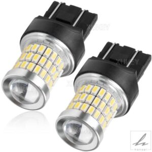 非常に明 7443 7440 T20 7441 W21W 58-SMD LED電球交換用 ホワイト 車用 バックアップ リバース ブレーキ テールライト 電球 DRL 2個 部品 カスタム パーツ