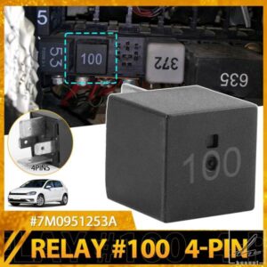 車用ECU＆燃料ポンプ 4ピン ブラックリレーNO.1007M0951253A 4ピン VWゴルフ ジェッタ パサートCC アウディ A4 A6 A8 Q5 オクタヴィア トレド用部品 カスタ