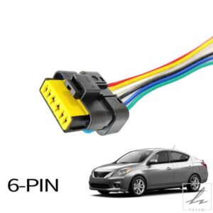 日産 サニー アルメーラ ヴァーサラティオ V-DRIVE N17 2012 - 2019 リアテールライトランプ 6ピンコネクタ ピグテールプラグ 配線ハーネス部品 カスタムパ