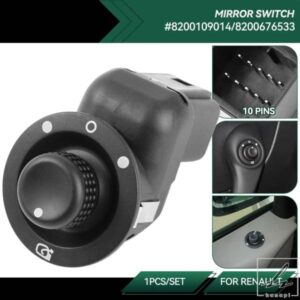 車用電動ドアミラーコントロールスイッチボタン調整ノブ 8200676533 109014 8200109014 ルノー クリオIII ラグナII メガーヌ 2用部品 カスタムパーツ アクセ