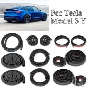 車ドアシールストリップキット ゴム製遮音ウェザーストリップ テスラモデル3 Y トランクフードダッシュボード A B ピラートリムシーリング用部品 カスタムパ