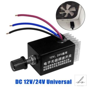 自動スピードモーターコントローラー 汎用電子無段階レギュレーター 簡単にスピードコントロールスイッチ DC 12V 24Vに最適な部品 カスタムパーツ アクセサ