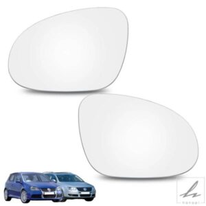 左右サイドミラー ガラス広角凸型リアビュー バックミラー外装ミラー VWゴルフGTI 5 MK5ジェッタ06-10パサートB6 3C用部品 カスタムパーツ アクセサリー 部