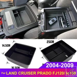 車用アームレスト収納ボックストレイ トヨタ ランドクルーザー プラド 120 FJ120 KDJ 120 125 2004-2008 2009 センターコンソールオーガナイザー部品 カスタ