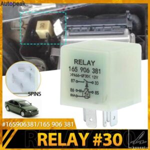 車エンジン制御ユニット ECU 燃料ポンプ 5ピンリレー NO.30 165906381 165 906 381 フォルクスワーゲン VW パサート B5 コラード アウディ A4 A6用 部品 カ