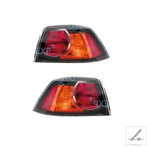1 ALI 社外ブラックリアランプ ランサー CX CY CZ 8330A107 2007-2017 EVOハロゲン用リアテールランプ バルブハザード灯付き 部品 カスタムパーツ