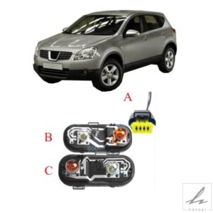 日産 キャシュカイ 2008-12 J10 26556-JE20A-A104 用 テールランプソケット 1個 外側リアライトホルダー ブレーキストップワイヤー 電球バルブ無 部品 カス