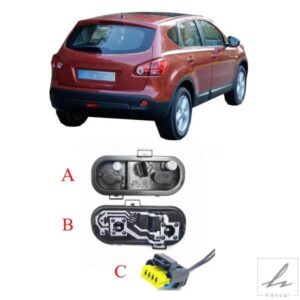 日産 キャシュカイ 2008-2012 J10 26556-JE20A-A104 用 テールランプソケット 1個 外側リアライトバルブホルダー ブレーキストップランプワイヤー 部品 カス