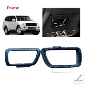 1 ALI ブラック インナードアハンドルフレーム パジェロ V90 MR655490 インナー装飾ロックカバー モンテロ V70 2000-2022 ショーグン V80用 部品 カスタムパ