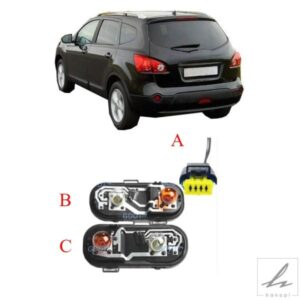 日産 キャシュカイ 2008-12 J10 26556-JE20A-A104 用 テールランプソケット 1個 外側リアライトホルダー ブレーキストップワイヤー 電球バルブ無 部品 カス