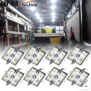 12V LEDストリップライト ホワイト 7.2M 天井 ルーフライト 48 LED インテリア キャラバン キャンピングカー トラック ガレージ ワークショップ スイッチハ