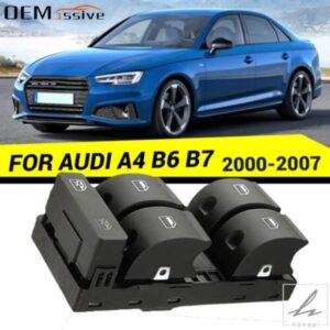 運転席側 パワーウィンドウスイッチ リフターボタンコントロール AUDI A4 B6 B7 2001 - 05 06-07 8E0959851 8E0959851B 部品 カスタムパーツ アクセサリー