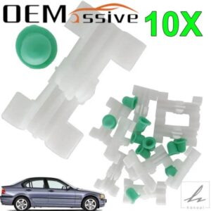 10個/セット 車用サイドドアストリップ 内装トリムモールディングクリップ グロメット付き BMW 3シリーズ E46 1997-2005OE# 51138231130 部品 カスタムパー