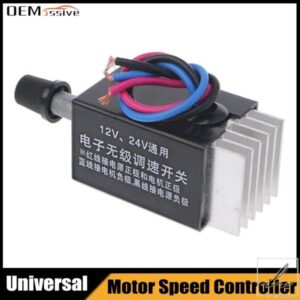 自動モータースピードコントローラー 汎用電子無段階レギュレーター 簡単にスピードコントロールスイッチ DC 12V 24Vに最適 部品 カスタムパーツ