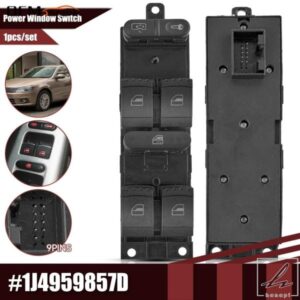 車内 運転席側 マスターパワーウィンドウスイッチボタン PASSAT B5 BORA GOLF 4 MK4 SEAT LEON TOLEDO 1J4959857D 1J4959857B 部品 カスタムパーツ