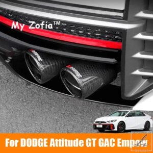 新型DODGE ATTITUDE GT GAC EMPOW 2024 2025用 マットグロッシーカーボンマフラーマフラーマウント ブラックアクセサリー 部品 カスタムパーツ アクセサリー
