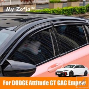 新型DODGE ATTITUDE GT GAC EMPOW 2024 2025用 サイドウィンドウディフレクターバイザー ウェザーシールド サンレインガード 自動車アクセサリー 部品 カス