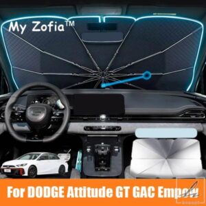 新型DODGE ATTITUDE GT GAC EMPOW 2024 2025用 フロントガラスサンシェード 折りたたみ傘 AMRY フロント断熱アクセサリー 部品 カスタムパーツ アクセサリー