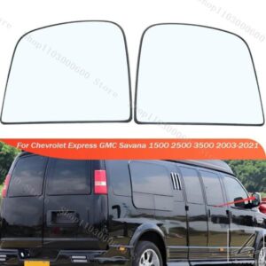 自動車アクセサリー バックミラーガラス サイドミラーレンズガラス シボレーエクスプレス GMC サバナ 1500 2500 3500 2003 2004-2021用 部品 カスタムパーツ