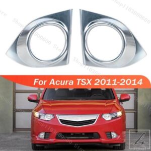 車用フロントバンパーフォグライトランプクロームトリムカバーフレーム ACURA TSX 2011 - 14用 部品 カスタムパーツ アクセサリー