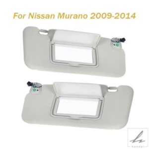 日産ムラーノ 2009-2013 2014年式用 グレーサンバイザー 運転席側 内装 フロントウィンドウサンバイザーカバー シェード サンシェードシールド 部品 カスタ