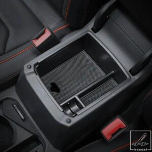 車内中央アームレストボックス収納ボックス ブラック フォルクスワーゲン VW ティグアン MK2 2017-2022 コンフォートライン 2022 タオスアクセサリー 部品