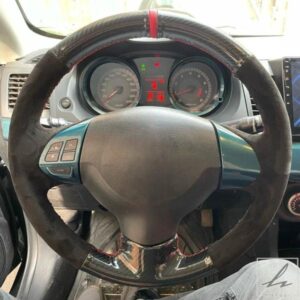 編み込みカーステアリングホイールカバー ラップステアリングホイール編組 三菱 コルト パジェロ スポーツ ランサー EX 10 アウトランダー ASX ランサー X