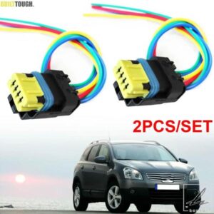 日産 キャシュカイ デュアリス J10 2007 - 2013 リアテールライトランププラグコネクタ配線ハーネスルーム 2009 - 12用 2個 部品 カスタムパーツ