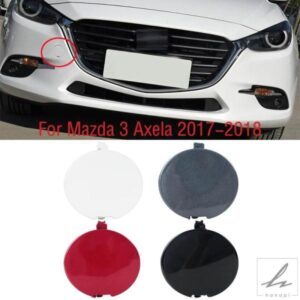 車用フロントバンパー牽引フックカバーキャップ トレーラー牽引用アイリッド マツダ 3 アクセラ 2017 2018 B63B-50-A11-BB B63B50A11BB 部品 カスタムパーツ