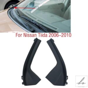 日産ティーダ 2006-2010 フロントガラスラップコーナートリム ワイパーサイドトリムカバー蓋 66895-ED50A 66894-ED500 2個 LHD用 部品 カスタムパーツ