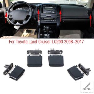 車フロントダッシュボードエアコン吹き出し口 A/C エアコン吹き出し口 タブクリップ トヨタ ランドクルーザー LC200 FJ200 2008-2017用 部品 カスタムパーツ