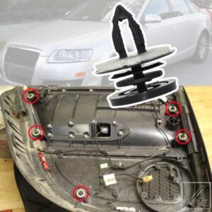 車ドアカードトリムパネルフロントインテリアファスナーモールディングクリップホルダーアクセサリーAUDI A6 C6 / 4F 2004 - 07 - 2011用 部品 カスタムパー