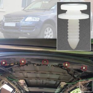 車 A/B/C ピラートリム ファスナー インサート リベット クリップ 3B0867333 VW TOUAREG 7L 2010 2003 - 09用 部品 カスタムパーツ アクセサリー