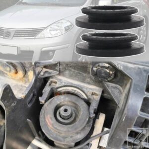 車用フロントマウント ゴム製ラジエーターブッシングセット ブラケット 日産 ティーダ C11 C12 2007 - 2014 - 18 ヴェルサ 21542-CA000 部品 カスタムパーツ