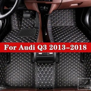 車用フットパッド 車内アクセサリー パッド カスタムオートフロアマット 自動車カーペットカバー AUDI Q3 2013-2018用 部品 カスタムパーツ アクセサリー