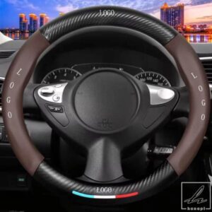 日産 ステアリングホイールカバー シルフィ ティアナ チージュン キャシュカイ ティーダ ロウラン ブルーバード サニー カーボンカバー 直径38CM 部品 カス