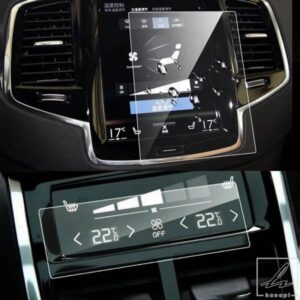 車内GPSナビゲーションスクリーンフィルム リアクライメートA/Cスクリーン強化フィルム 2枚 ボルボXC40 XC60 XC90 V90 V60 2016-2021用 部品 カスタムパーツ