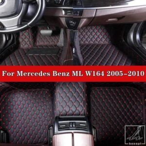 車用フットパッド 車内パッド カスタムオートフロアマット 自動車カーペットカバー メルセデスベンツ ML W164 2005-2010用 部品 カスタムパーツ
