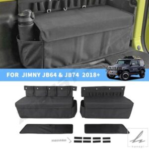 車用折りたたみ式収納バッグ リアトランク サイドオーガナイザーボックス スズキ ジムニー JB74 JB64 JB64W JB74W 2020 - 24用 部品 カスタムパーツ